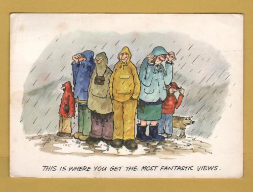 `This Is Where You Get The Most Fantastic Views` - Postally Used-1985 - J.Arthur Dixon Postcard