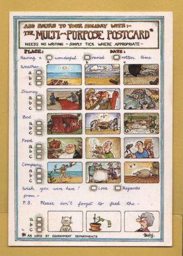 `Add Hours To Your Holiday With:- The Multi-Purpose Postcard.....` - Postally Unused - J.Arthur Dixon Postcard