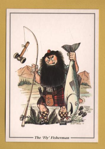 `The `Fly` Fisherman` - Postally Unused - Firtree Publishing Postcard