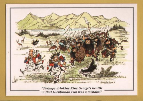 `Perhaps Drinking King George`s Health In That Glenfinnan Pub Was A Mistake!` - Postally Unused - Firtree Publishing Postcard