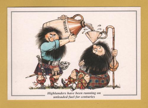 `Highlanders Have Been Running On Unleaded Fuel For Centuries` - Postally Unused - Firtree Publishing Postcard