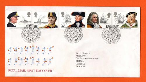 Royal Mail - FDC - 16th June 1982 - `Maritime Heritage` - Addressed First Day Cover