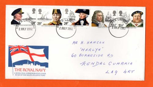 Royal Mail - Commemorative Cover - 2nd July 1982 - `The Royal Navy` - Addressed Commemorative Cover