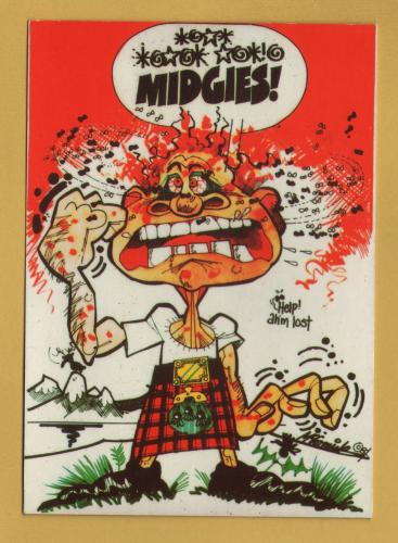 `*@%*  *@*@%*#*@# MIDGES!` - Postally Unused - McCormicards Postcard