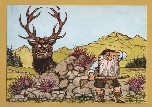 `The Deer Stalker by Maurice Scott Cameron` - Postally Unused - J.Arthur Dixon Postcard