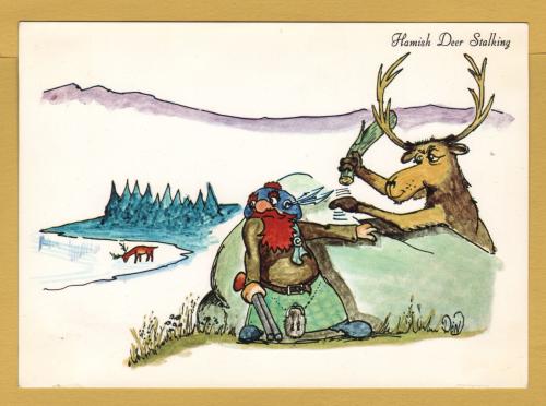 `Hamish Deer Stalking` - Postally Unused - Don-Mor Postcard