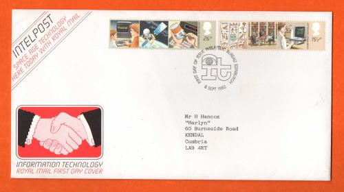 Royal Mail - FDC - 8th September 1982 - `Information Technology` - Addressed First Day Cover
