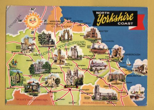 `North Yorkshire Coast` - Postally Unused - E.T.W.Dennis Postcard