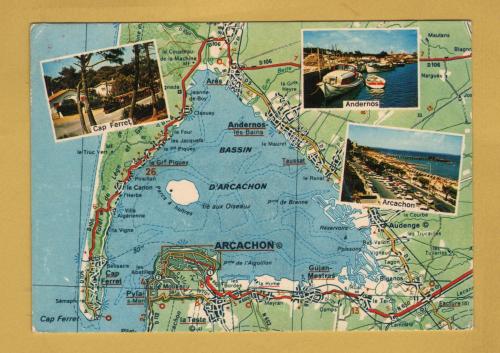 `Bassin d`Arcachon` - Postally Used-1981 - Artaud Brothers Postcard