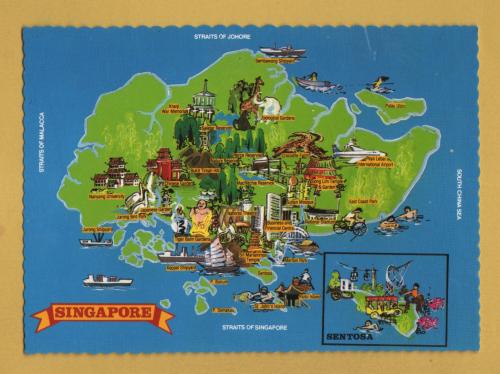 `Singapore` - Postally Unused - Colourscans Postcard