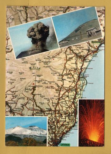 `ETNA m.330 s.m.` - Postally Unused - Marconi Postcard
