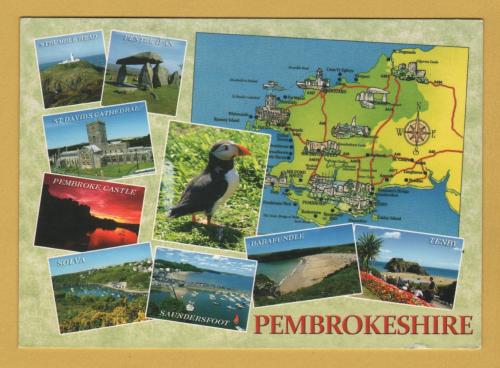 `Pembrokeshire` - Postally Used-2011 - Eden Publications Postcard