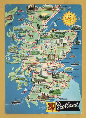 `Scotland` - Postally Used-1987 - E.T.W.Dennis Postcard