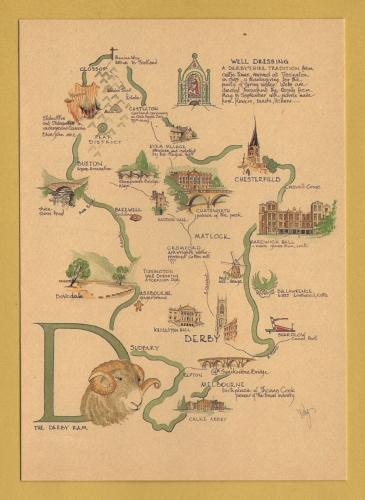 `Derby` - Postally Unused - E.T.W.Dennis Postcard