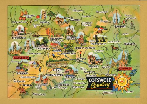 `Cotswold Country` - Postally Unused - E.T.W.Dennis Postcard