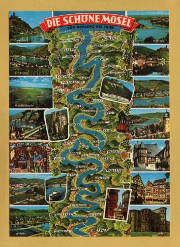 `Die Schone Mosel` - Postally Unused - Robert Cornely Postcard