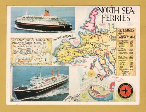 `North Sea Ferries, Hull` - Postally Unused - North Sea Ferries Postcard
