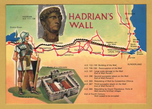 `Hadrian`s Wall` - Postally Unused - E.T.W.Dennis Postcard