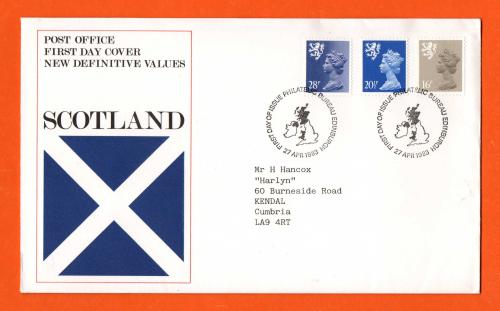 Post Office - Scotland - FDC - 27th April 1983 - `New Definitive Values` - Addressed First Day Cover