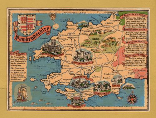 `Pembrokeshire` - Postally Unused - Harvey Barton Postcard