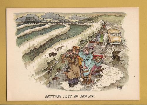 `Getting Lots of Sea Air` - Postally Unused - J.Arthur Dixon Postcard