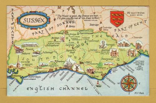 `Sussex` - Postally Used-1982 - J.Salmon Postcard