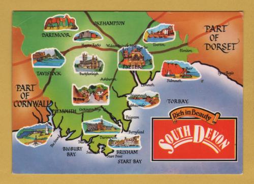 `Rich in Beauty - South Devon` - Postally Unused (although message written to rear) - J.Arthur Dixon Postcard