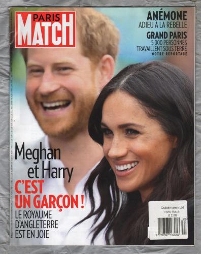 Paris Match (French Language) - 9th/15th May 2019 - Number 3652 - Export Copy - `Meghan et Harry, C`est Un Garcon!..` - Published by Legardere Media News