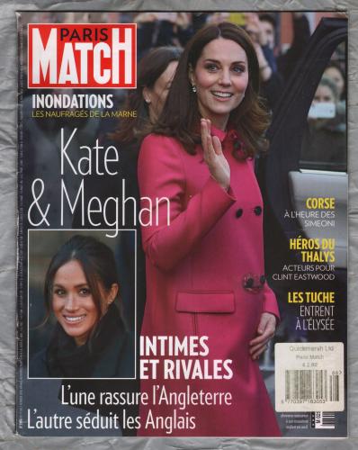 Paris Match (French Language) - 1st/7th February 2018 - Number 3586 - Export Copy - `Kate & Meghan, Intimate et Rivales..` - Published by Legardere Media News
