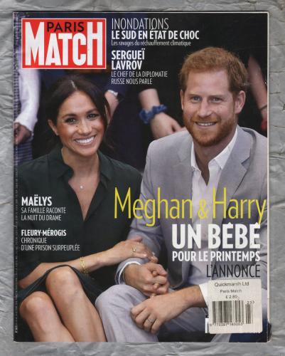 Paris Match (French Language) - 18th/24th October 2018 - Number 3623 - Export Copy - `Meghan & Harry, Un Babe...` - Published by Legardere Media News