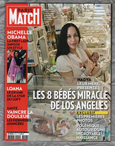 Paris Match (French Language) - 12th/18th February 2009 - Number 3117 - `Nadya Leur Mere, Presente Les 8 Bebes Miracle De Los Angeles` - Published by Hatchette Filipacchi Associes