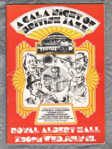 `A GALA NIGHT OF BRITISH JAZZ - Featuring The Combined Talents of....`- Wednesday 13th July 1983 - Royal Albert Hall - Signed Copy