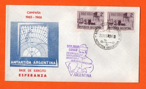 From: Argentine Antarctic - Base De Ejercito Esperanza - 22nd February 1967 - To: Buenos Aires - 5th March 1968