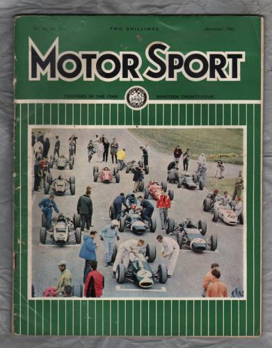 MotorSport - Vol.XLI No.11 - November 1965 - `John Cobb`s Three Successful Land Speed Record Attempts` - Teesdale Publishing Company Limited