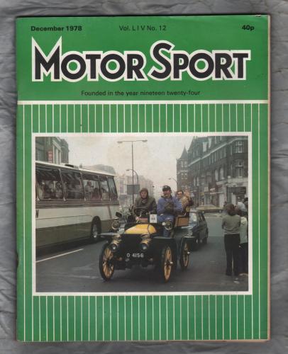 MotorSport - Vol.LlV No.12 - December 1978 - `The Porsche 924 Turbo` - Motor Sport Magazine Limited