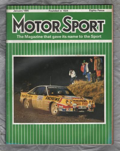MotorSport - Vol.LXI No.1 - January 1985 - `Lombard RAC Rally` - Motor Sport Magazine Limited