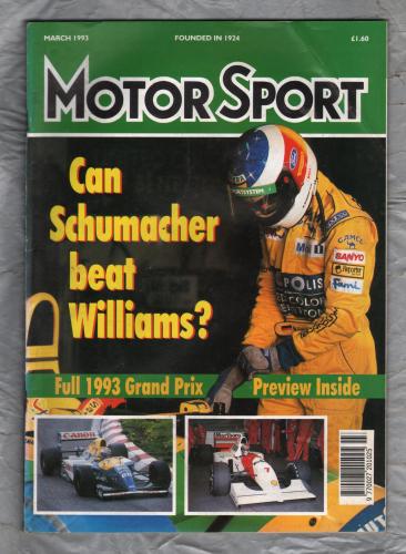 MotorSport - Vol.LXIIX No.3 - March 1993 - `Daytona 24 Hours` - Teesdale Publishing Company Limited