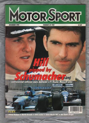 MotorSport - Vol.LXX No.12 - December 1994 - `Road Test: Aston Martin DB7` - Teesdale Publishing Company Limited