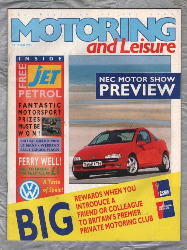 Motoring & Leisure - October 1994 - `Motor Caravans and London RV Show` - Civil Service Motoring Association Ltd