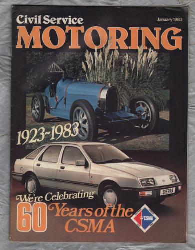 Civil Service Motoring - January 1983 - `Cars For `83` - Civil Service Motoring Association Ltd