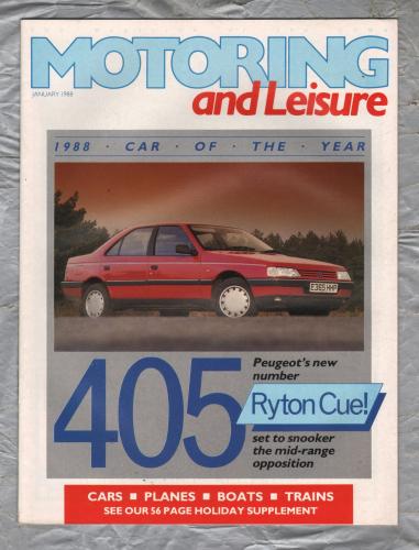 Motoring & Leisure - January 1988 - `405 Peugeot`s New Number` - Civil Service Motoring Association Ltd