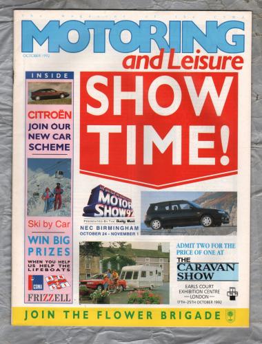 Motoring & Leisure - October 1992 - `89 Years of the Motor Show` - Civil Service Motoring Association Ltd