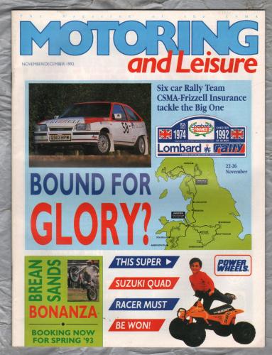 Motoring & Leisure - November/December 1992 - `RAC Rally Report` - Civil Service Motoring Association Ltd