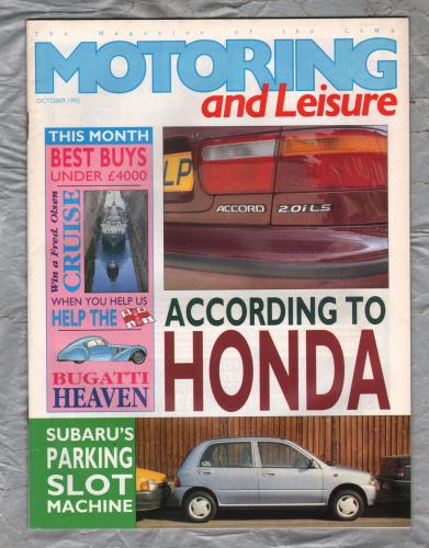 Motoring & Leisure - October 1993 - `According To Honda` - Civil Service Motoring Association Ltd