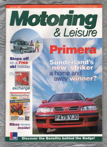 Motoring & Leisure - October 1996 - `Nissan Primera` - Civil Service Motoring Association Ltd