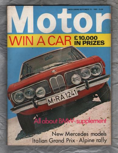Motor Magazine - Issue No.3508 - September 13th 1969 - `Road Test: BMW 2500 Auto and 2800 Manual` - Published by Temple Press Limited