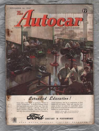Autocar Magazine - Vol.92 No.2715 - November 14th 1947 - `Prague Motor Show` - Published by Iliffe & Sons Ltd