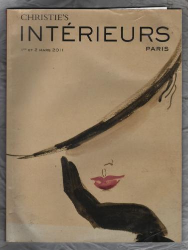 Christie`s Auction Catalogue - `Interieurs` - Paris - 1er et 2 Mars 2011