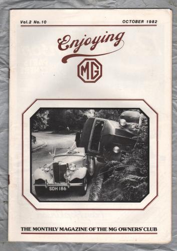 Enjoying MG - Vol.2 No.10 - October 1982 - `Shock Absorber Replacement` - Published by MG Owners Club