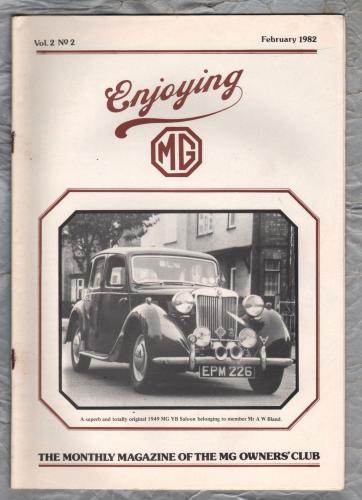 Enjoying MG - Vol.2 No.2 - February 1982 - `MGB Wheel Arch Modifications` - Published by MG Owners Club